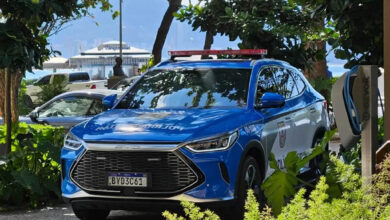 Carro elétrico Song Plus DM-I, da chinesa BYD, será testado como viatura da Polícia Militar do Rio por 30 dias Divulgação/PMERJ