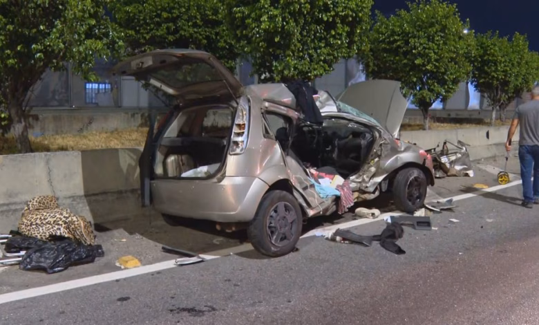 Carro do o militar do Exército Kayky Moyses Esposito Santos, de 21 anos, causou o acidente | Reprodução X