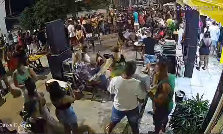 Homem é morto a tiros em bar de Nova Iguaçu; família aponta policial militar como autor | Imagem reprodução do vídeo
